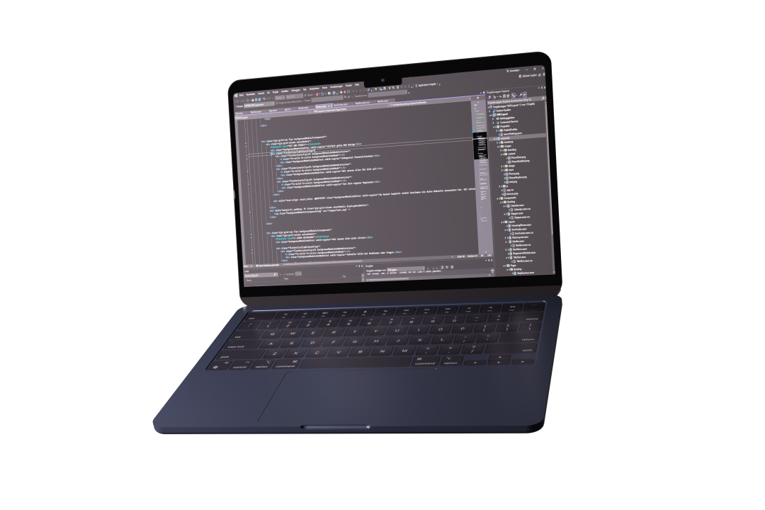 Laptop mit visual studio offen